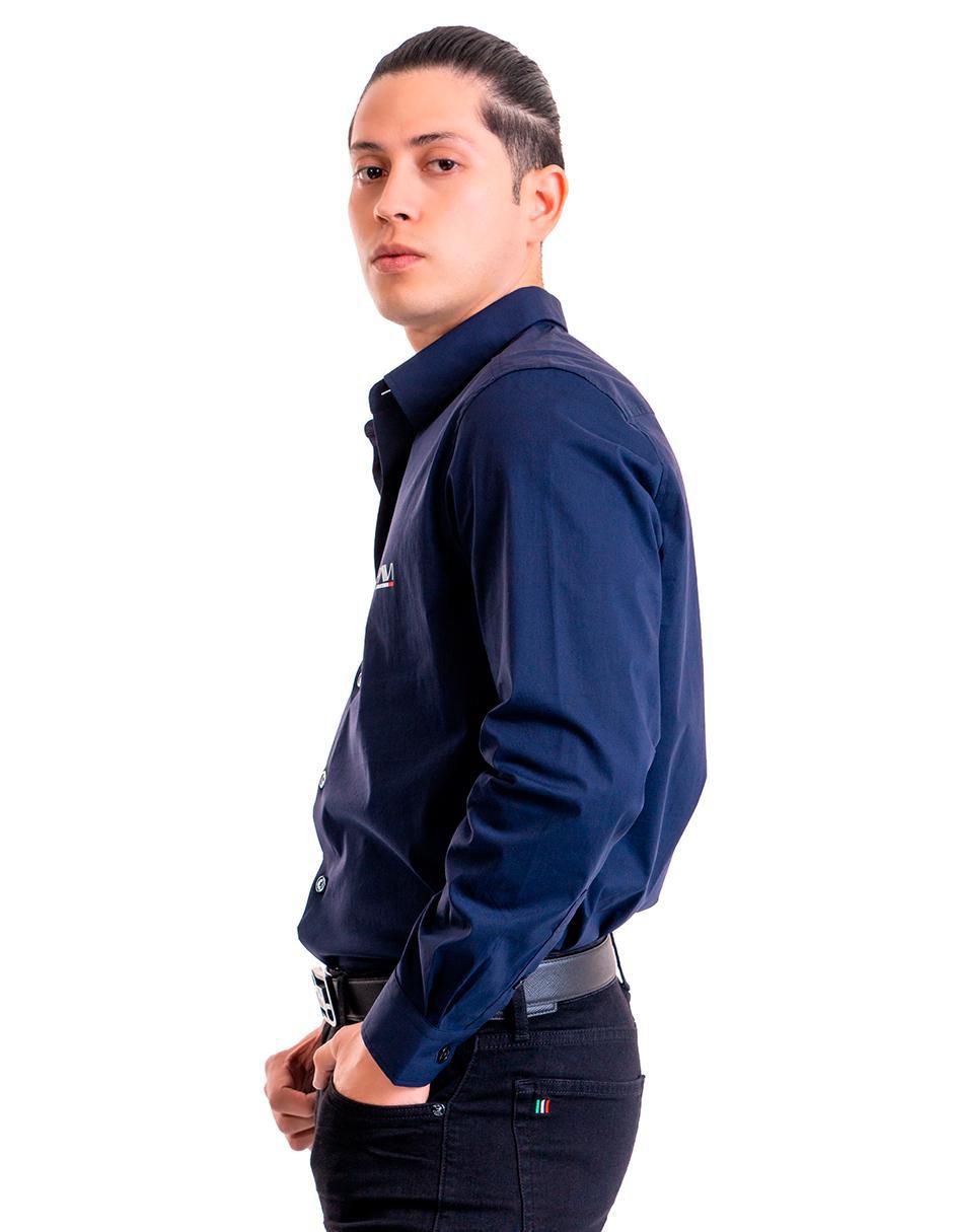 Camisa casual de algodón manga larga para hombre 2