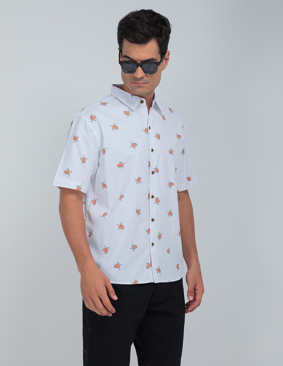 Camisa casual de algodón manga corta para hombre 1