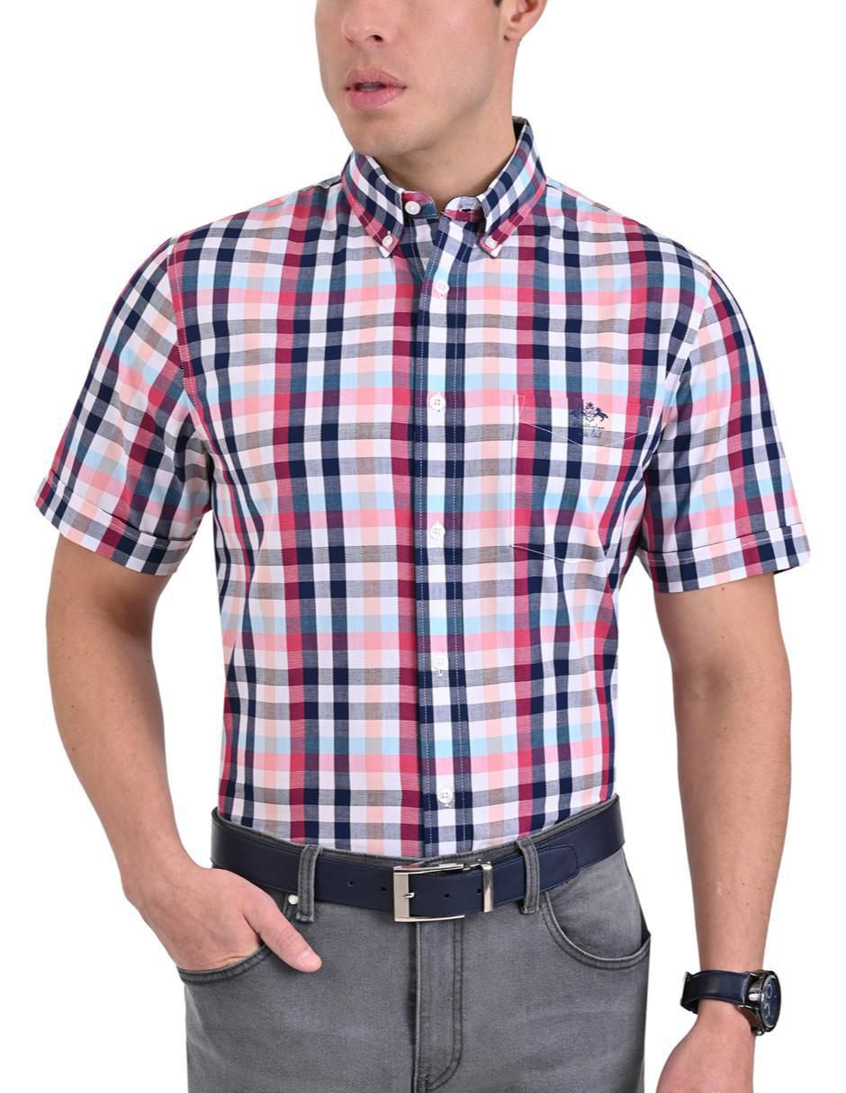 Camisa casual de algodón manga corta para hombre 1