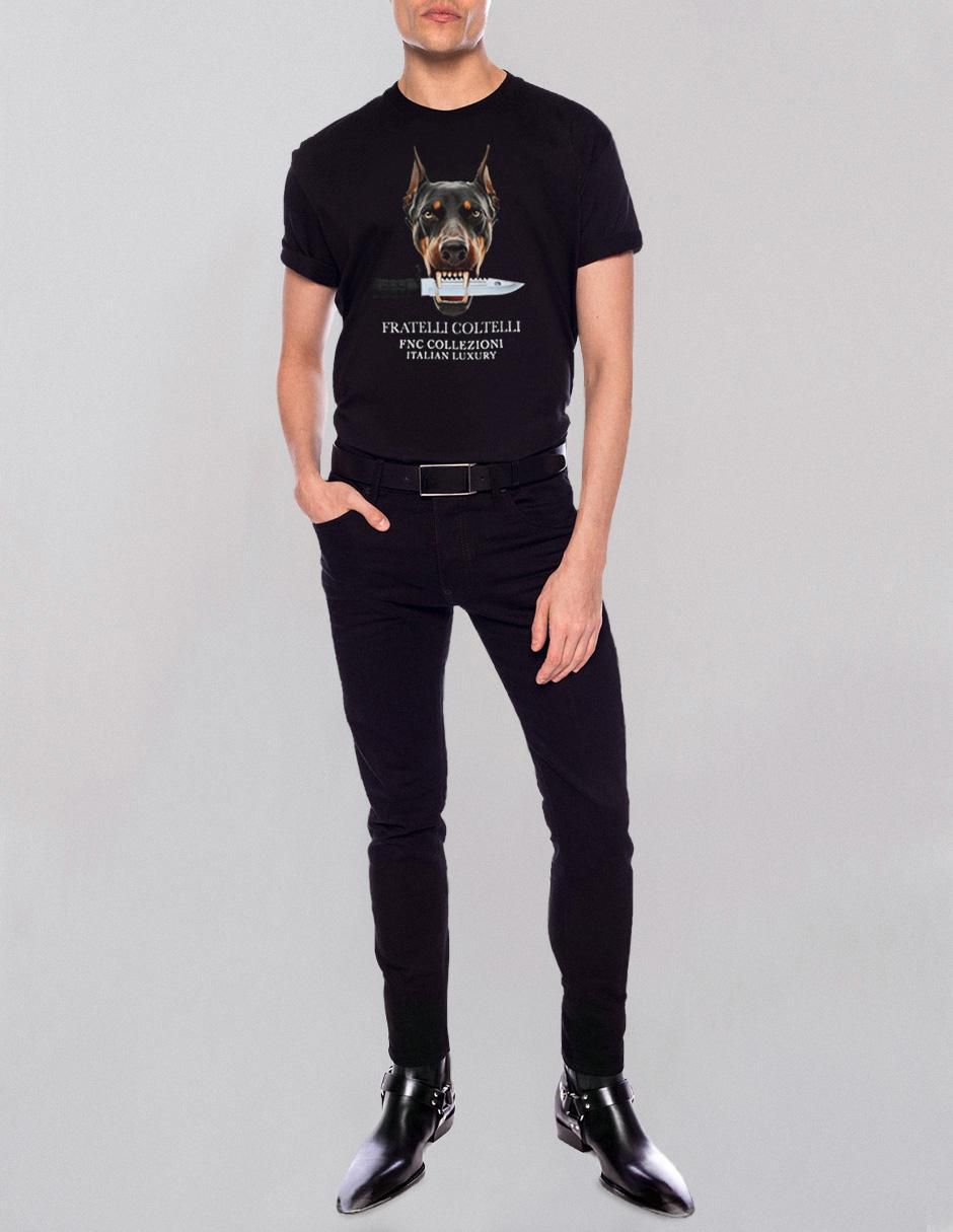 Playera Inferno Doberman cuello redondo para hombre 2