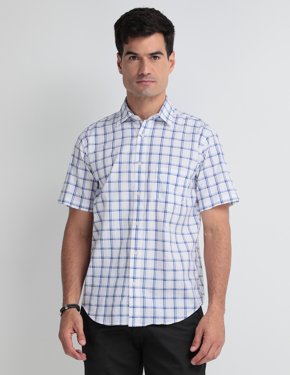 Camisa casual Polosur de algodon manga corta para hombre