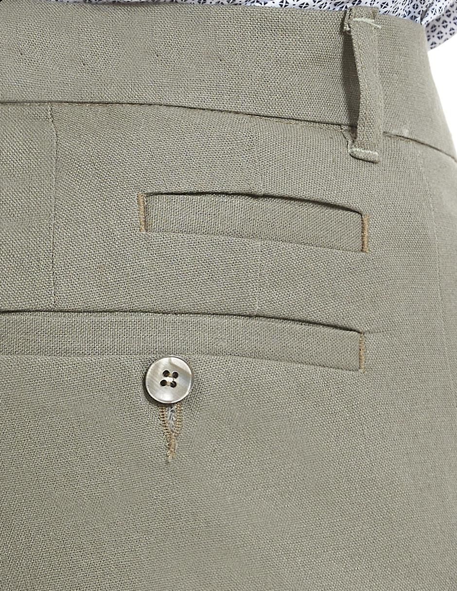 Pantalón de vestir slim de lino para hombre 4