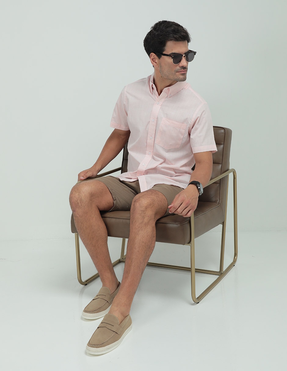 Camisa casual de algodón manga corta para hombre 1