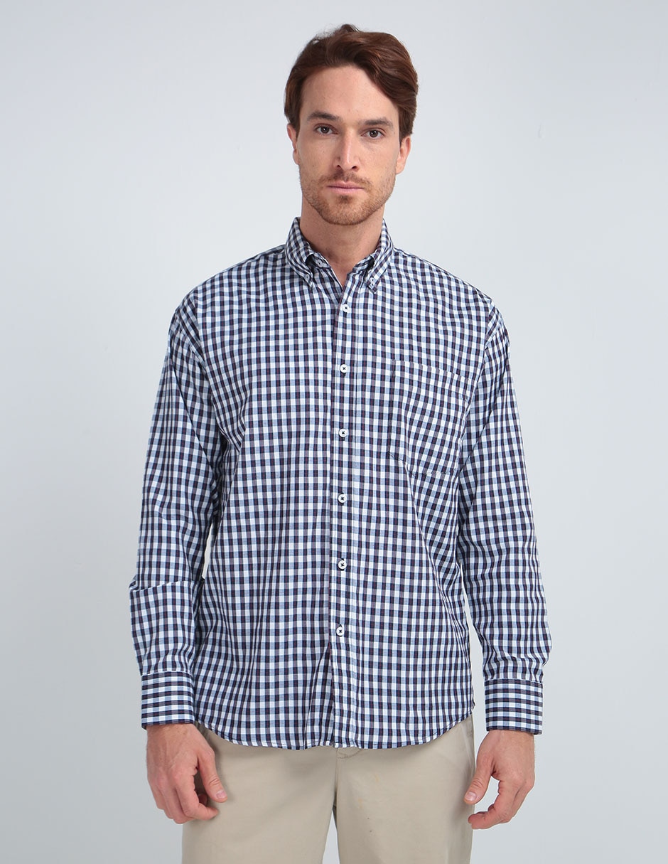 Camisa casual de manga larga para hombre 1