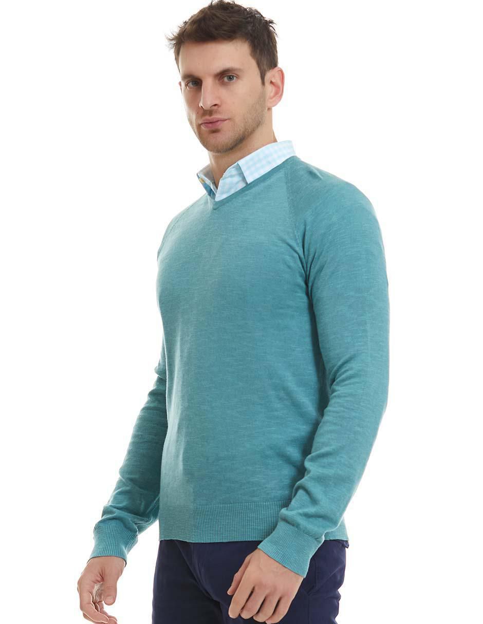 Sueter cuello V para hombre 2