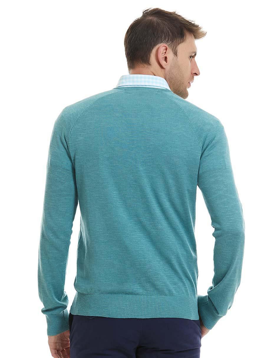 Sueter cuello V para hombre 3