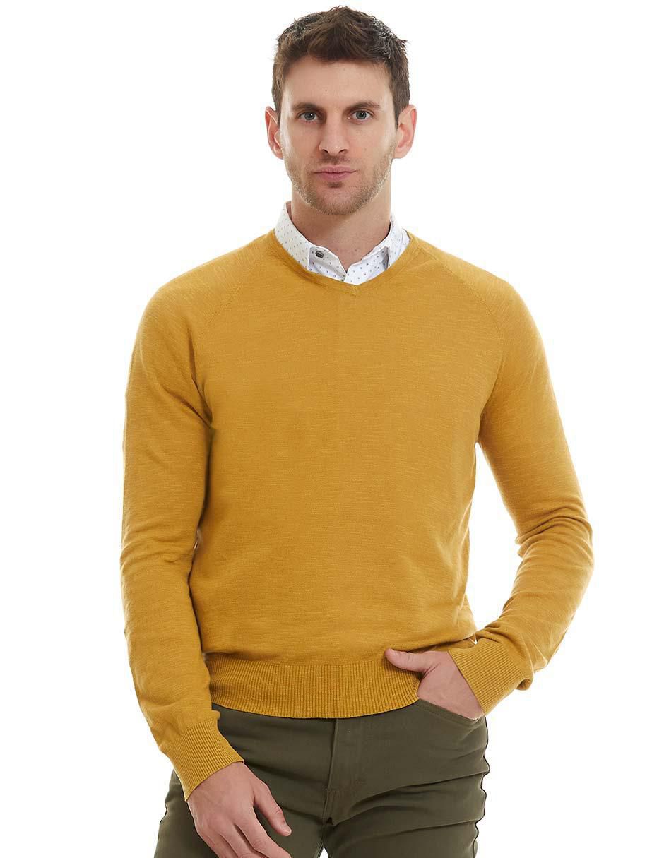 Sueter cuello V para hombre
