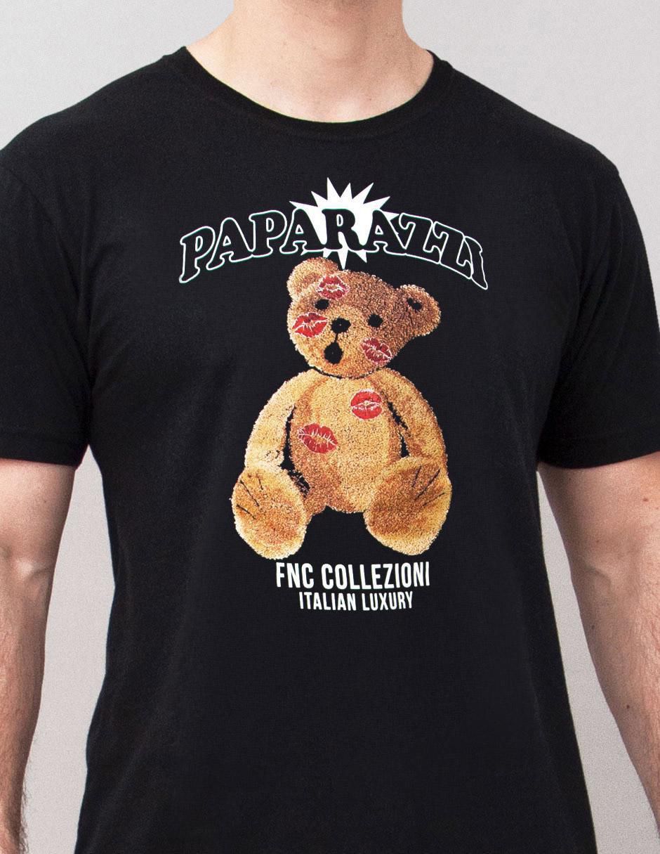 Playera Oso Paparazzi cuello redondo para hombre 4