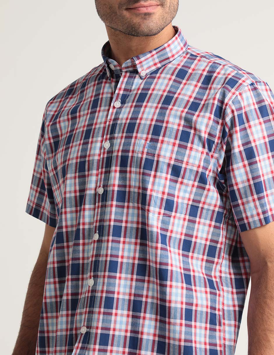 Camisa casual de algodón manga corta para hombre 4