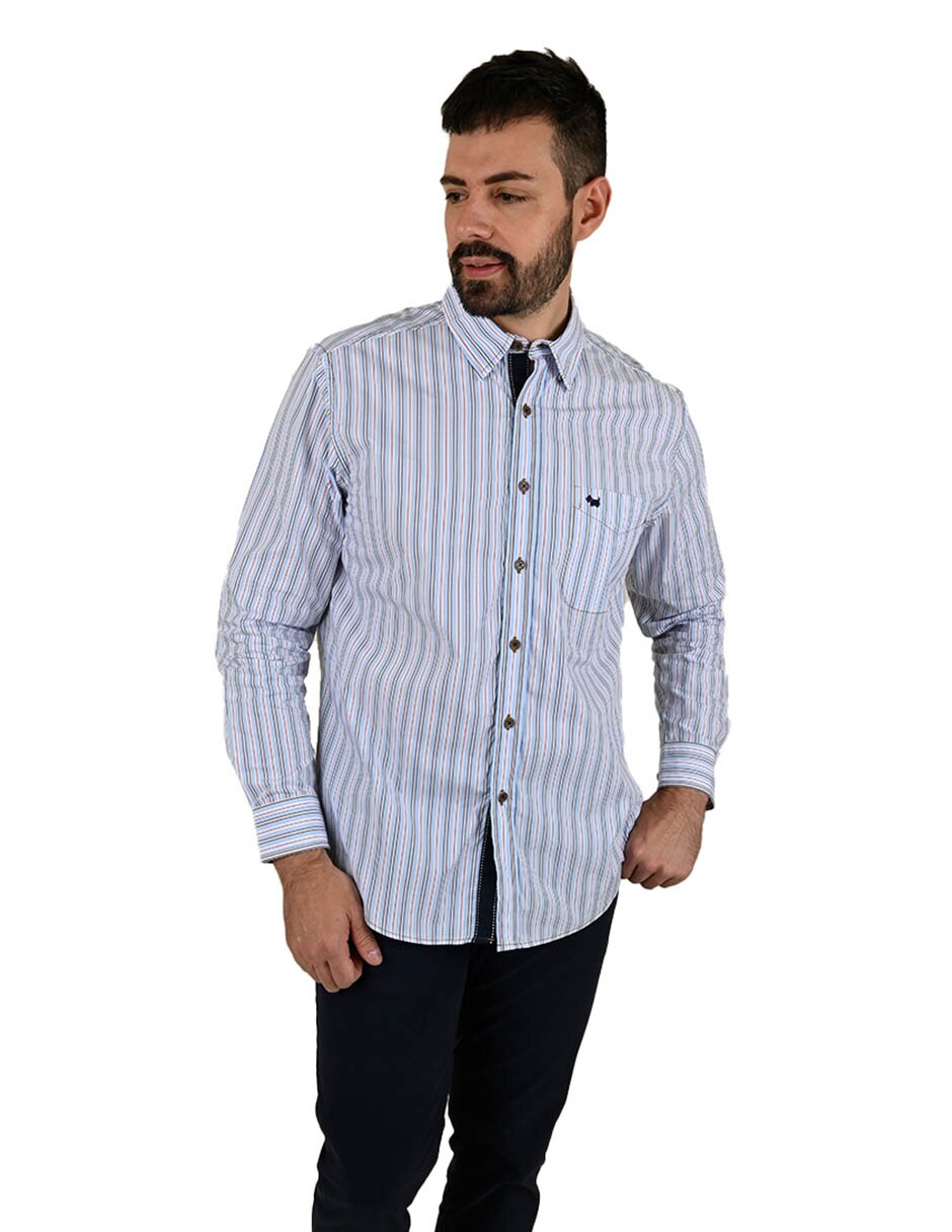 Camisa casual de algodón manga larga para hombre 1