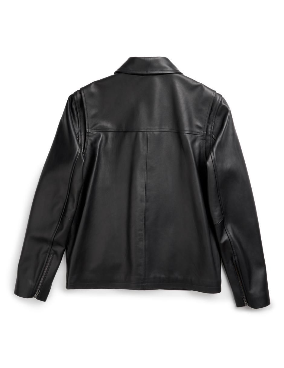 Chamarra impermeable de piel para hombre 3