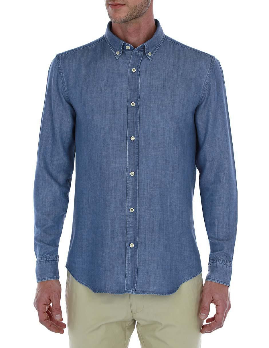 Camisa casual manga larga para hombre