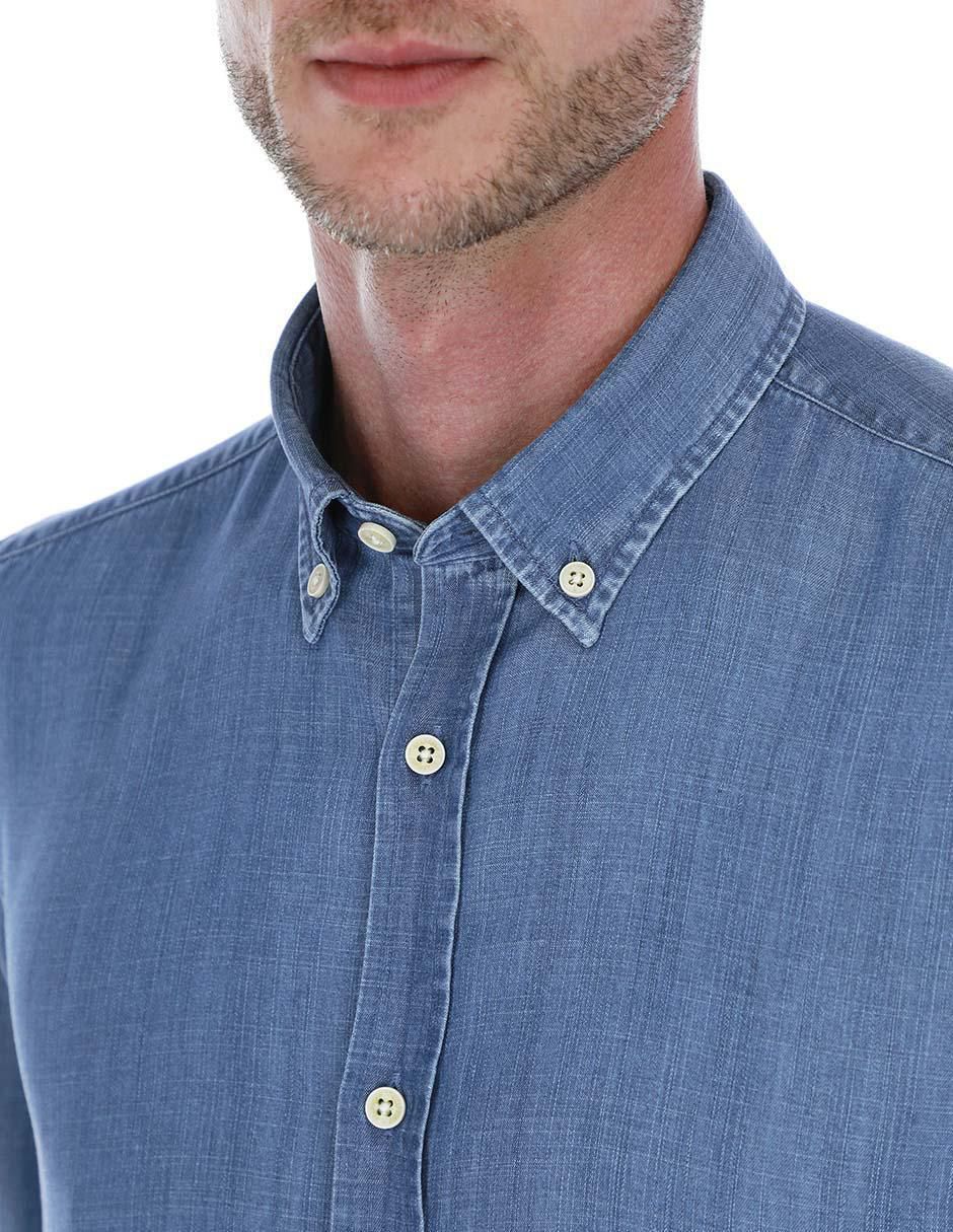 Camisa casual manga larga para hombre 3