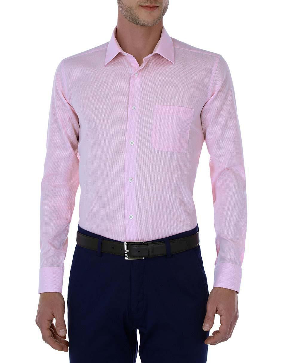 Camisa de vestir de algodón manga larga para hombre