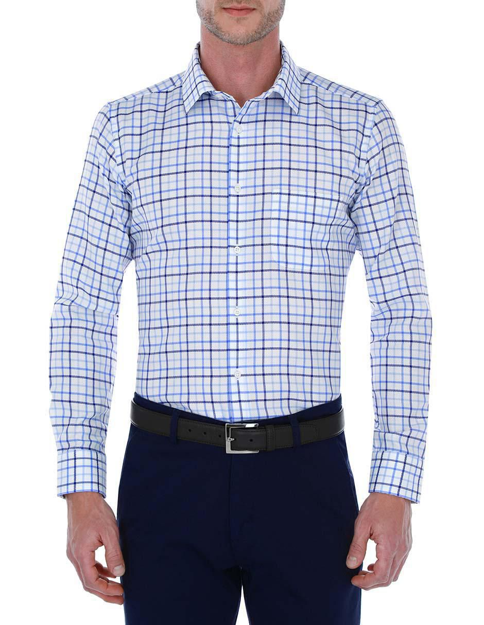 Camisa de vestir de algodón manga larga para hombre Camisa de vestir de algodón manga larga para hombre