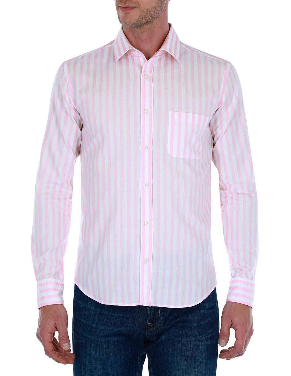 Camisa casual de algodón manga larga para hombre