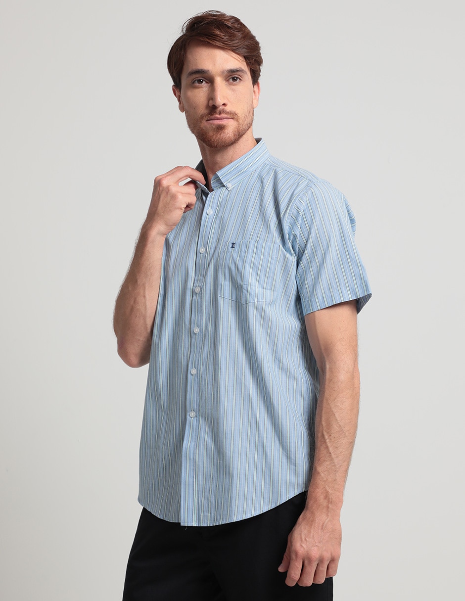 Camisa casual de algodón manga corta para hombre 1
