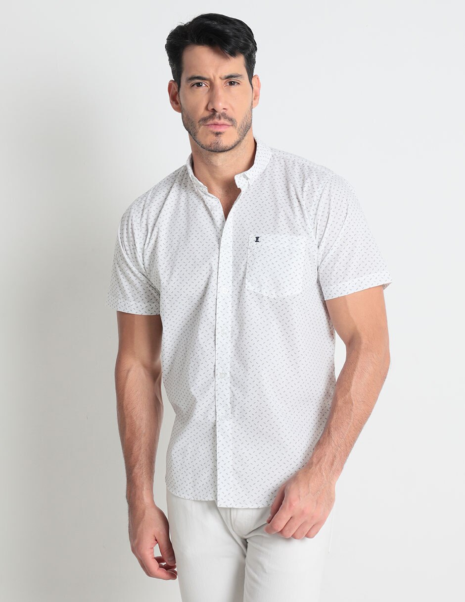 Camisa casual de algodón manga corta para hombre 1