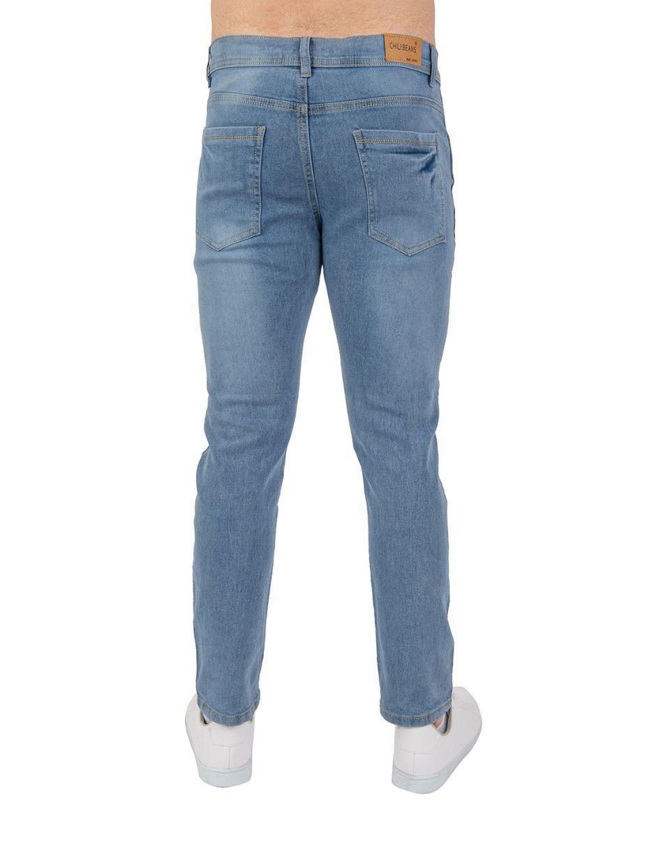 Jeans skinny deslavado para hombre 1