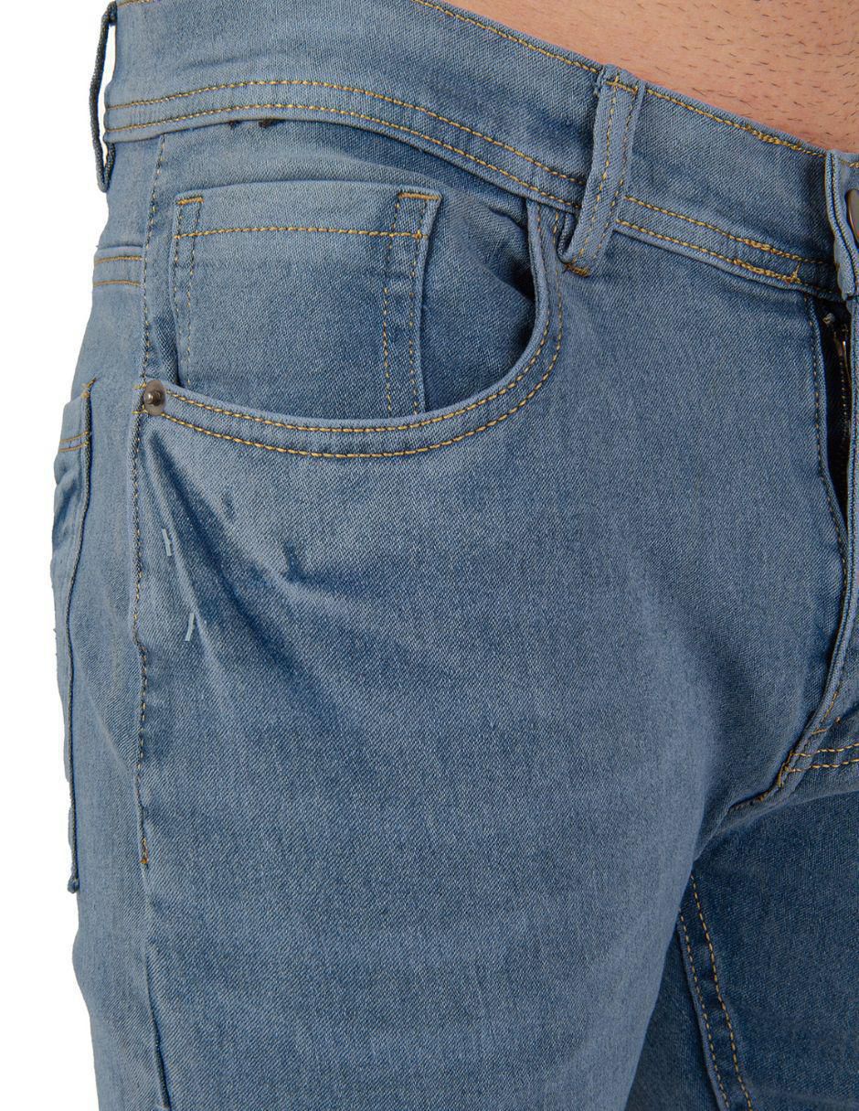 Jeans skinny deslavado para hombre 3