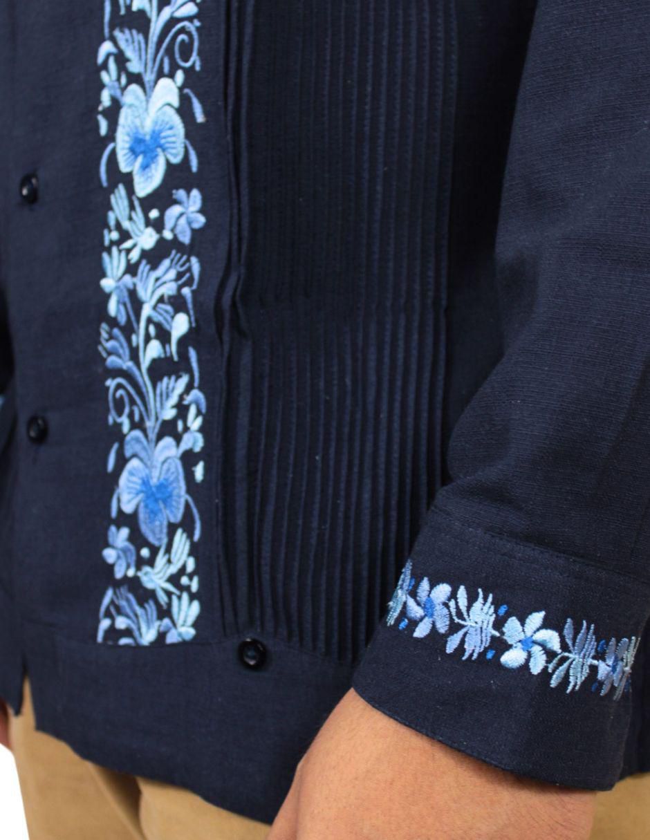 Guayabera manga larga para hombre 3