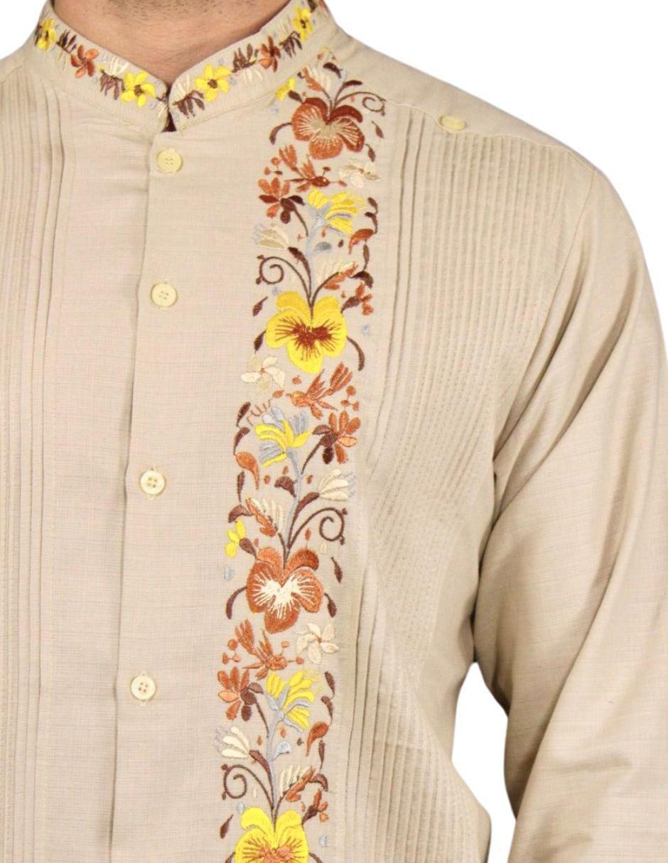 "guayabera" "manga" larga teya artesanal "para" hombre