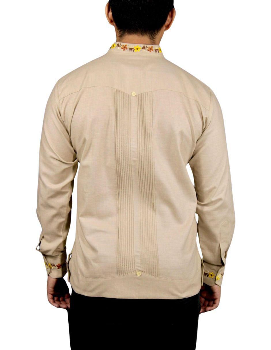 "guayabera" "manga" larga teya artesanal "para" hombre