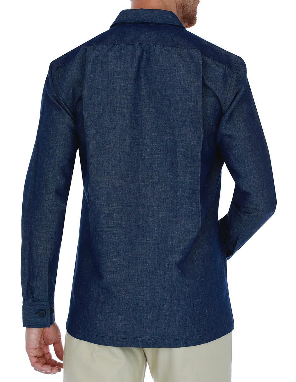 Camisa casual de algodón manga larga para hombre 2