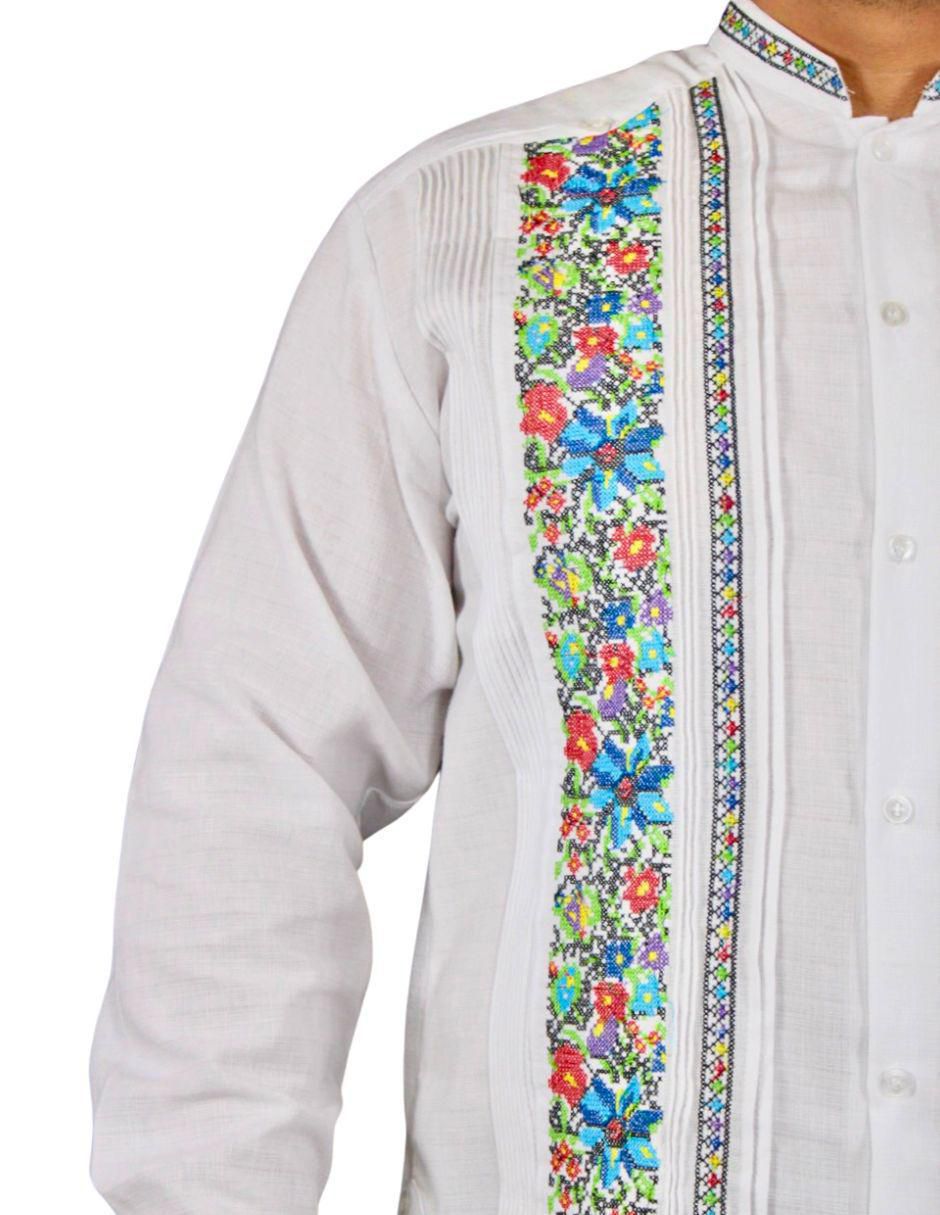 Guayabera manga larga para hombre 3