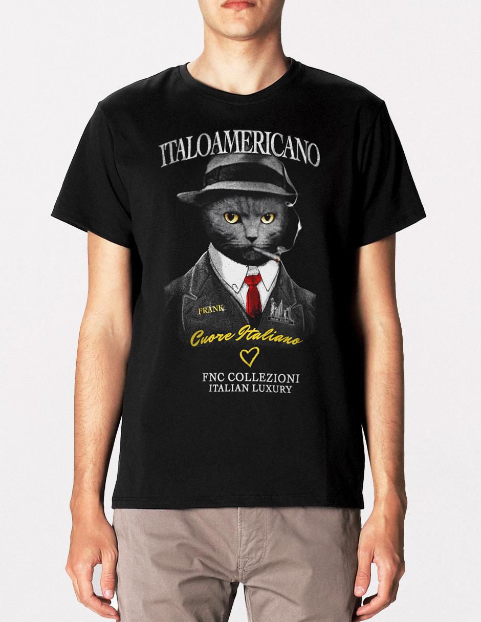 Playera Italoamericano cuello redondo para hombre