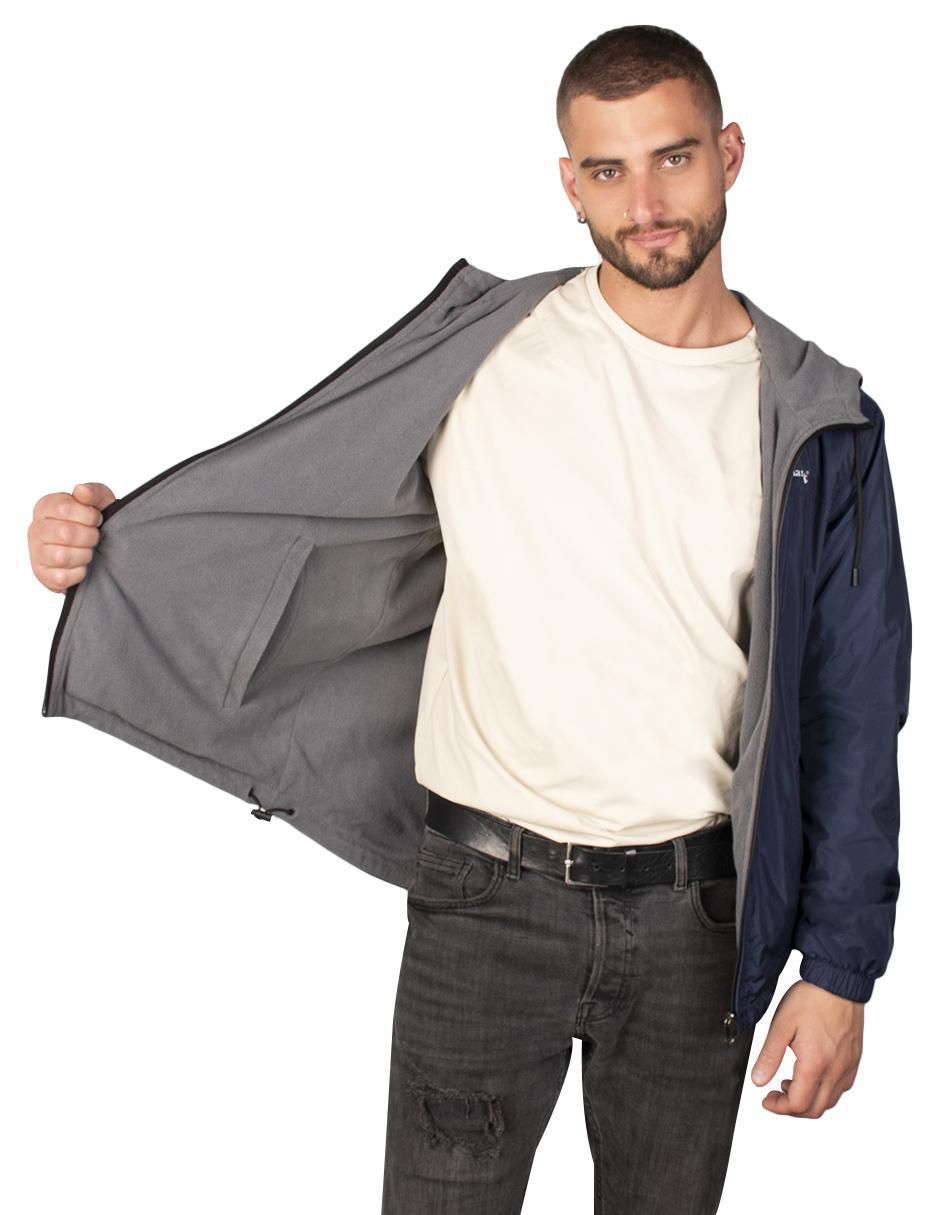 Chamarra repelente al agua capucha desmontable para hombre 2