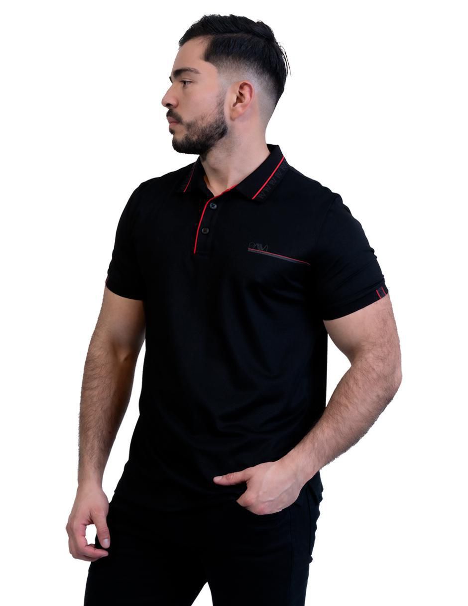 Playera tipo polo 05-3056N para hombre 3