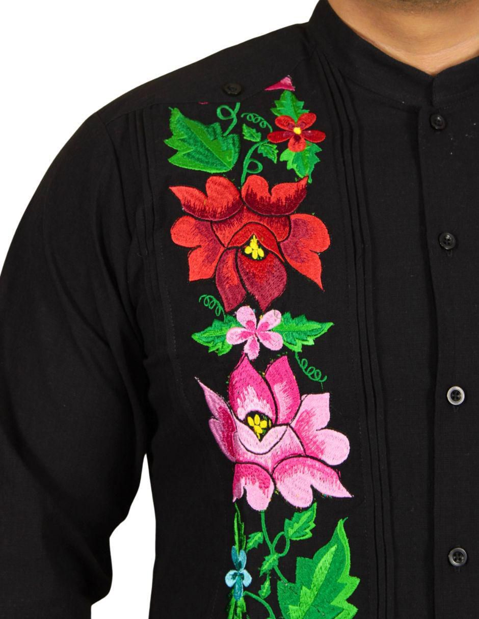 Guayabera manga larga para hombre 3