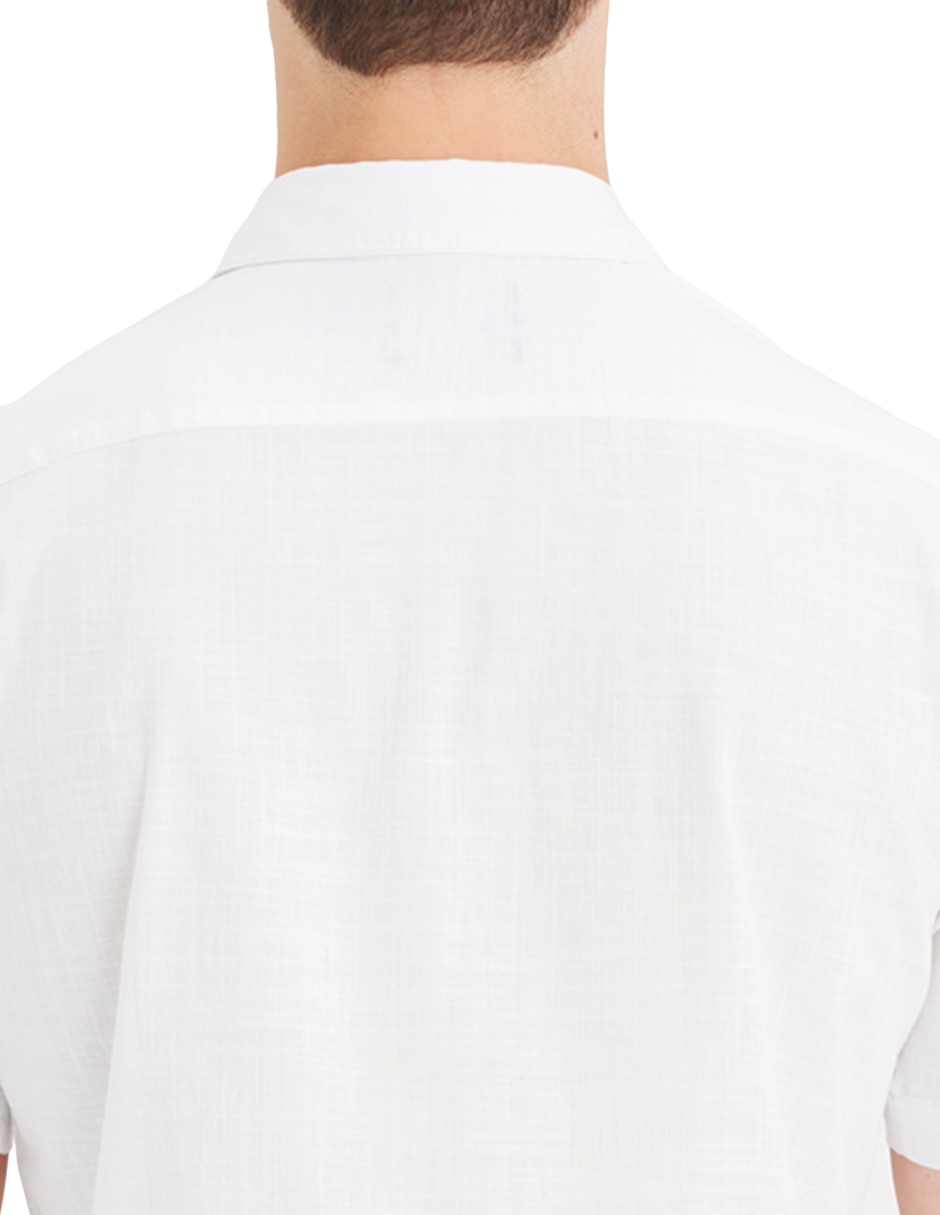 Camisa casual de algodón manga corta para hombre 4
