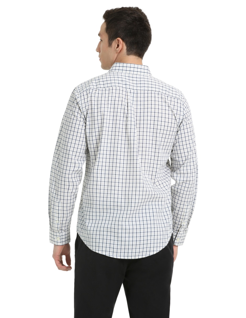 Camisa de vestir de algodón manga larga para hombre 3