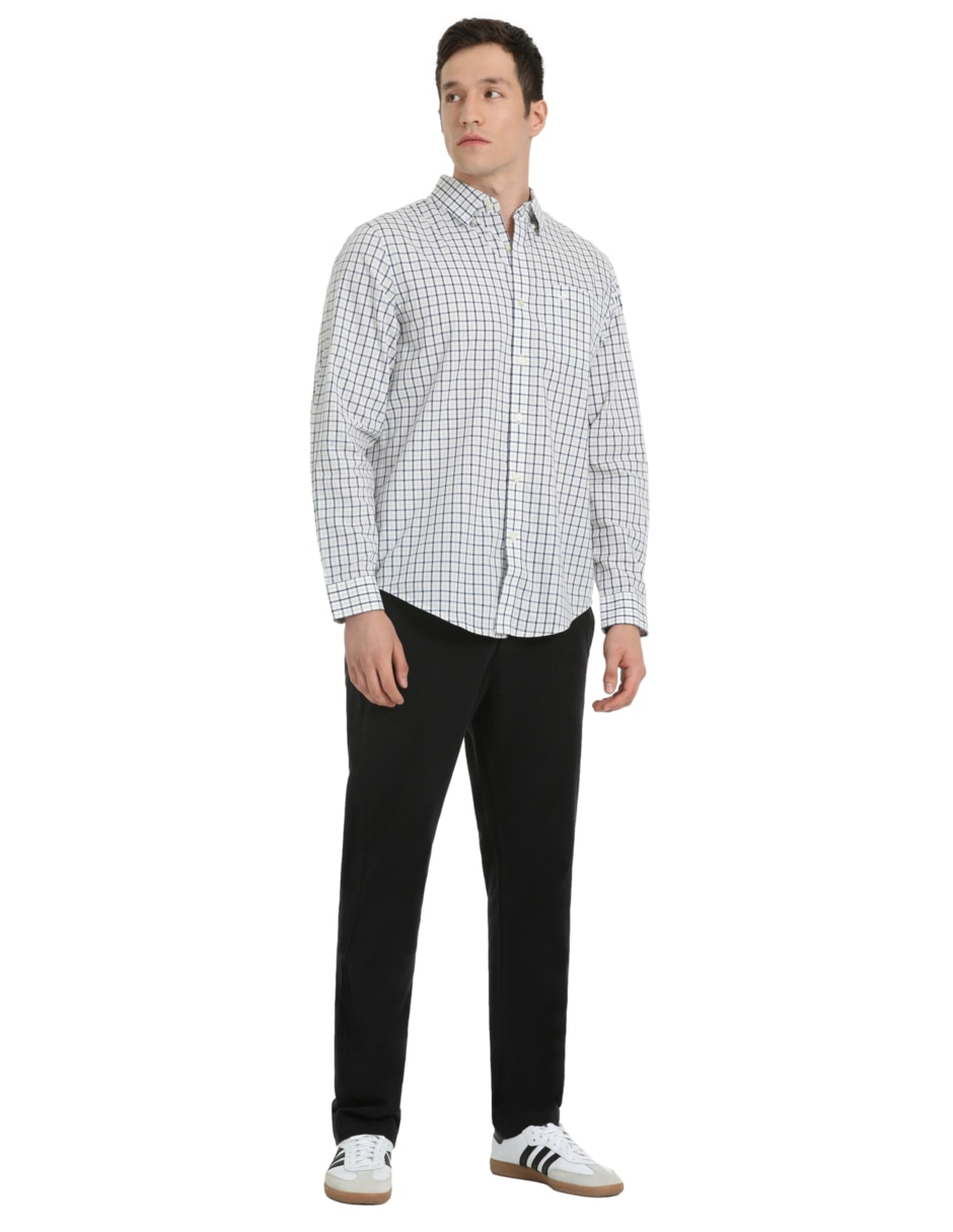 Camisa de vestir de algodón manga larga para hombre 4