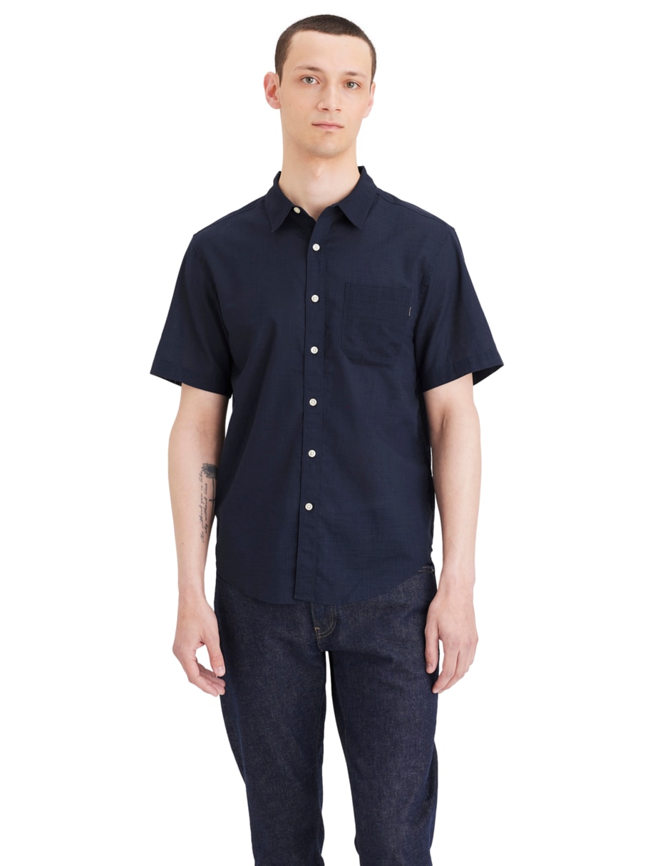Camisa casual de algodón manga corta para hombre 1