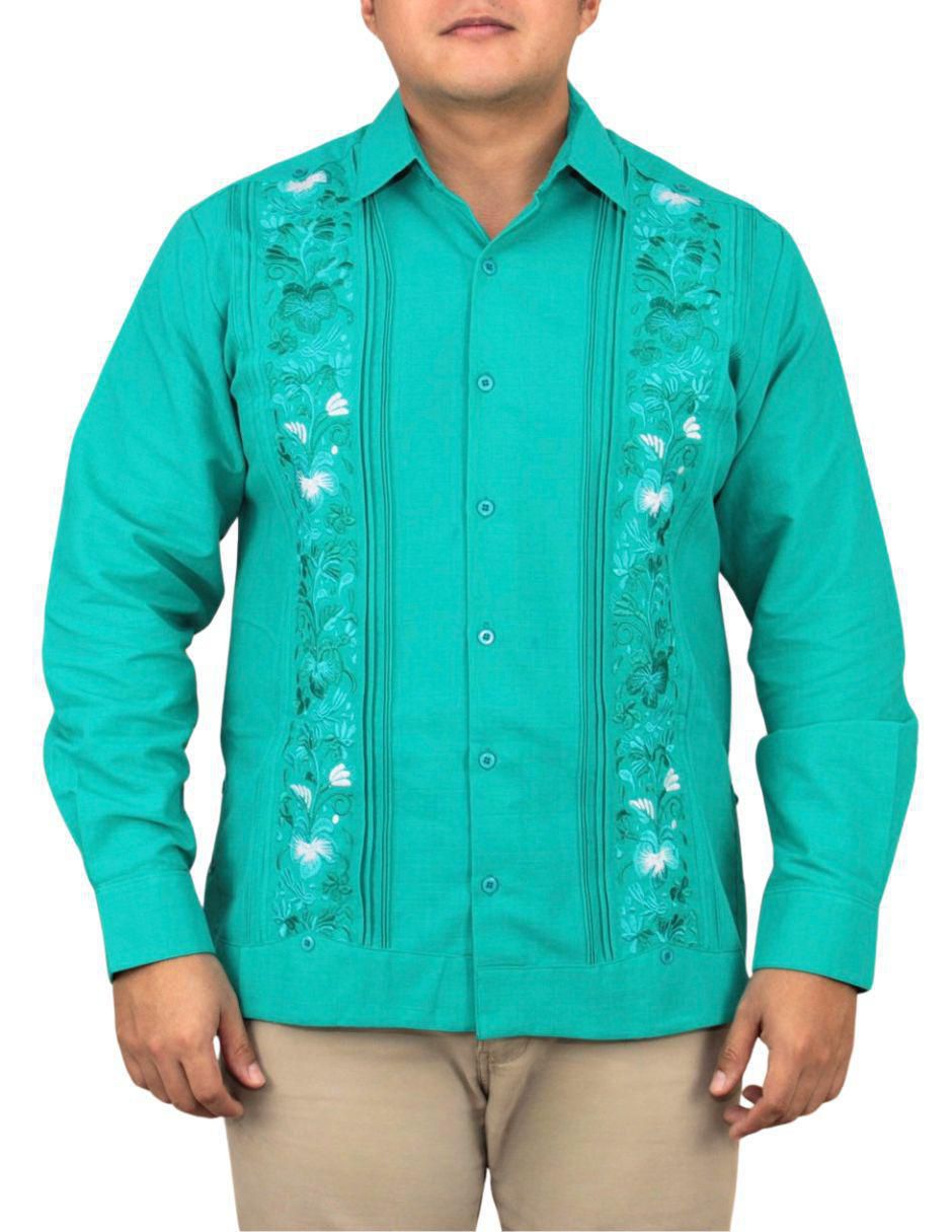 Guayabera manga larga para hombre