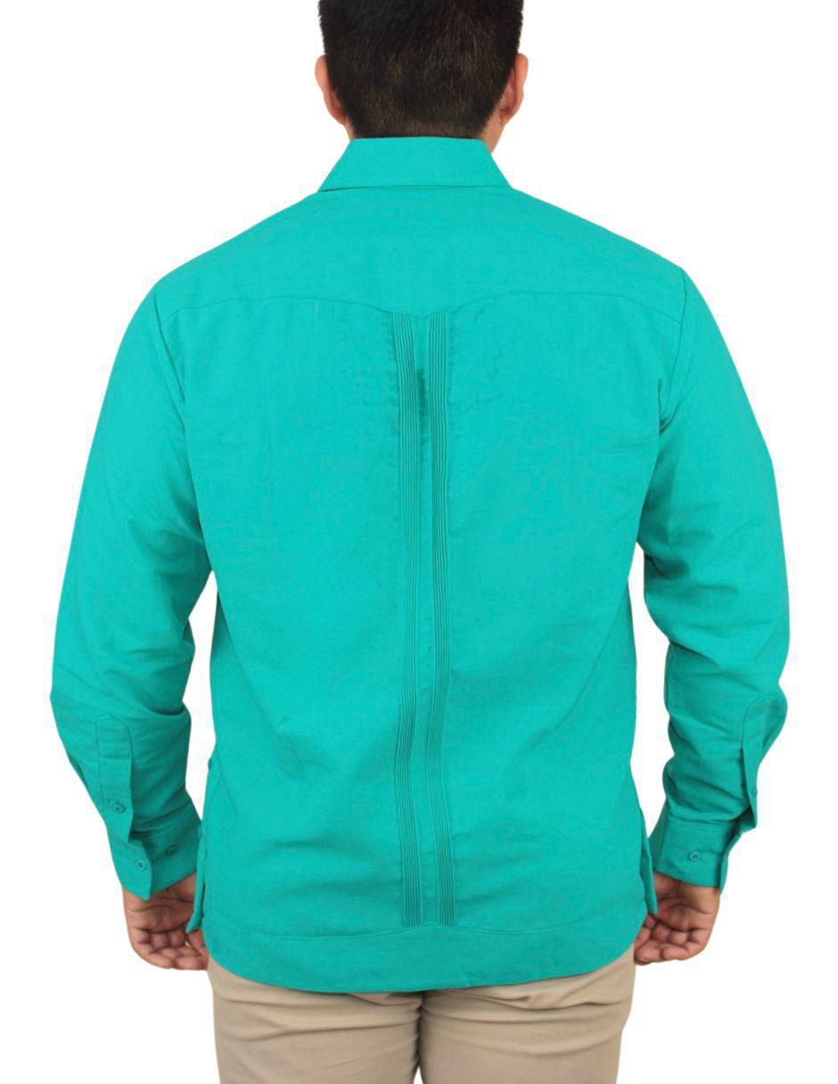 Guayabera manga larga para hombre 5