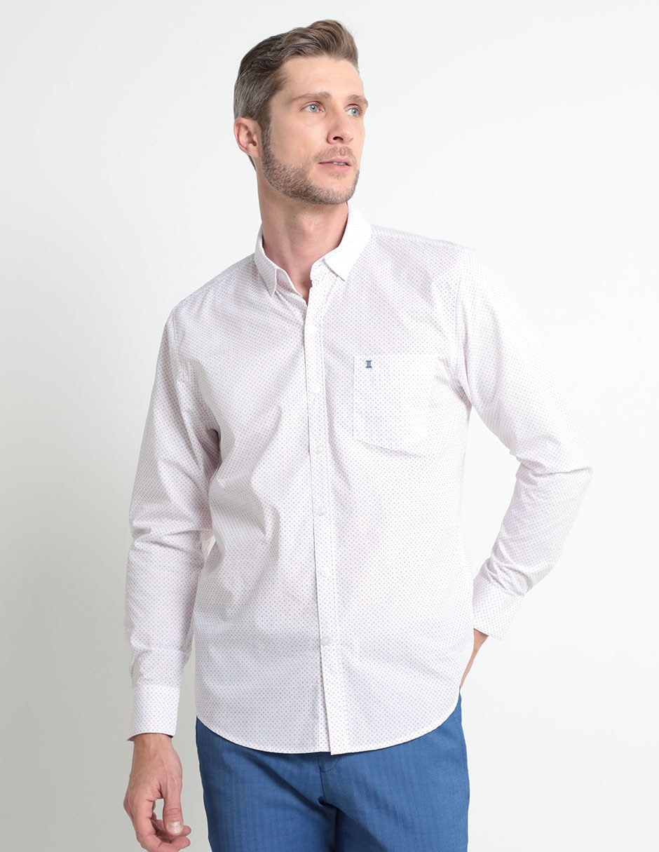 Camisa casual Dioro de algodon manga larga para hombre