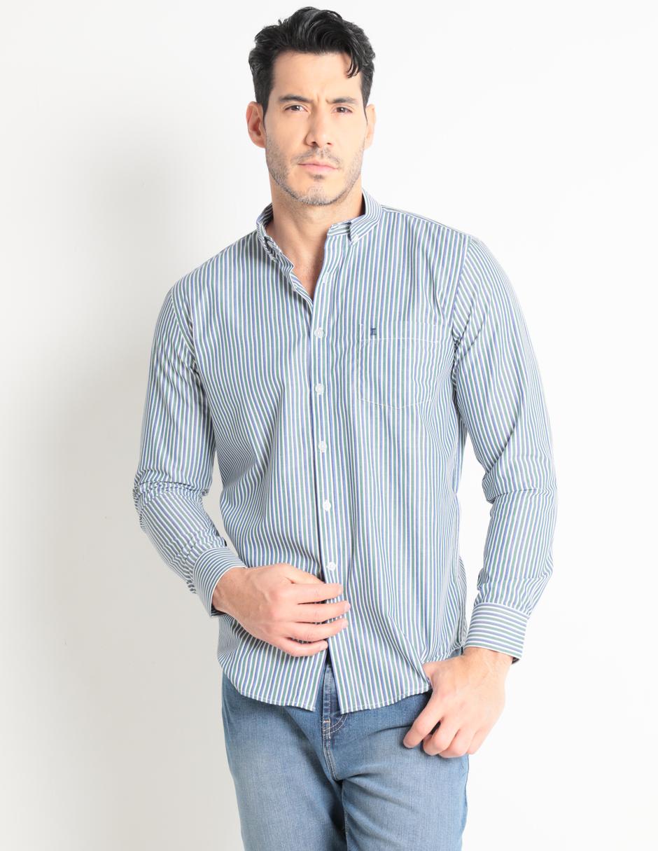 Camisa casual de algodón manga larga para hombre 1