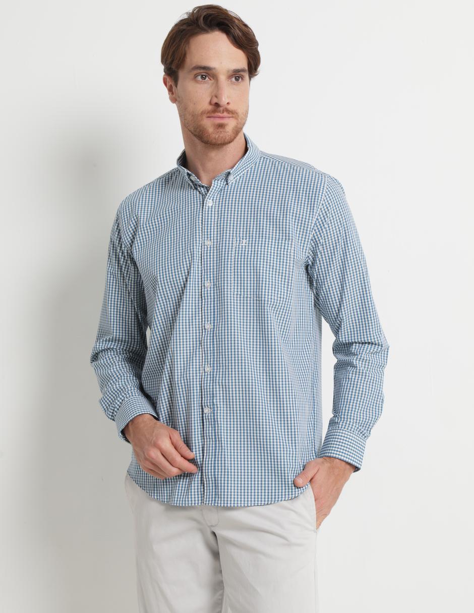 Camisa casual de algodón manga larga para hombre 1
