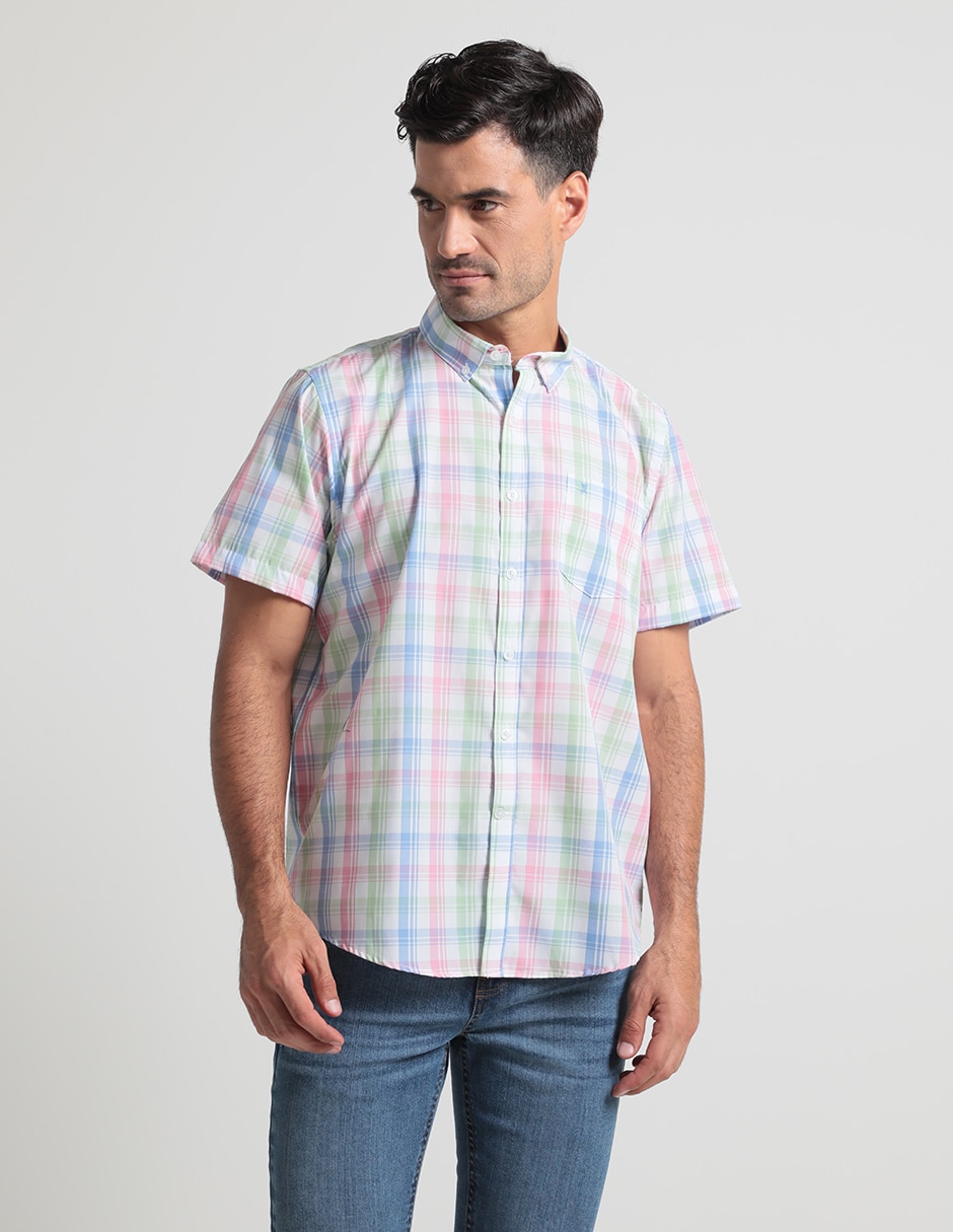 Camisa casual de algodón manga corta para hombre 1
