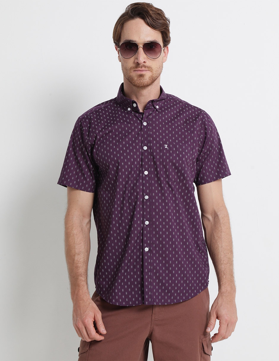 Camisa casual de algodón manga corta para hombre 1