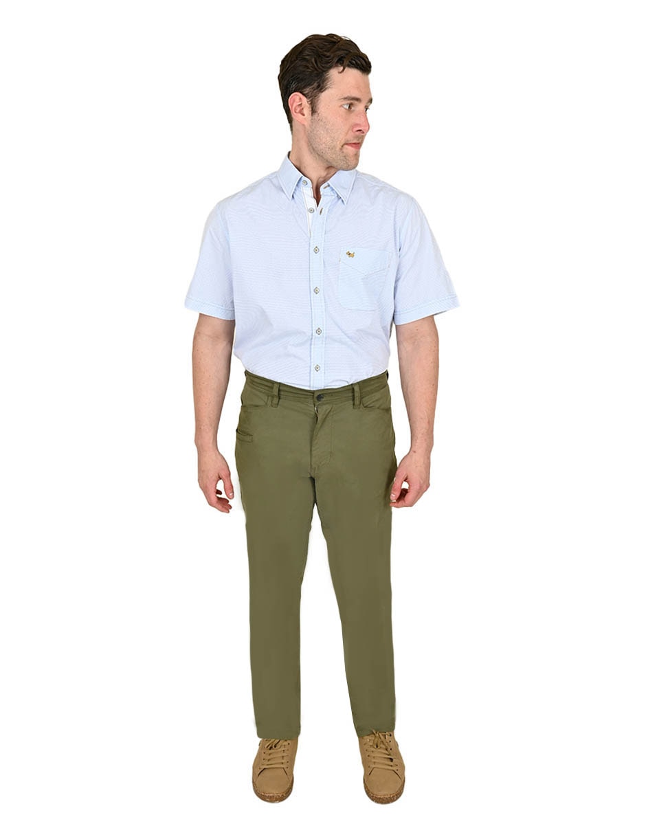 Pantalón recto de algodón para hombre 2