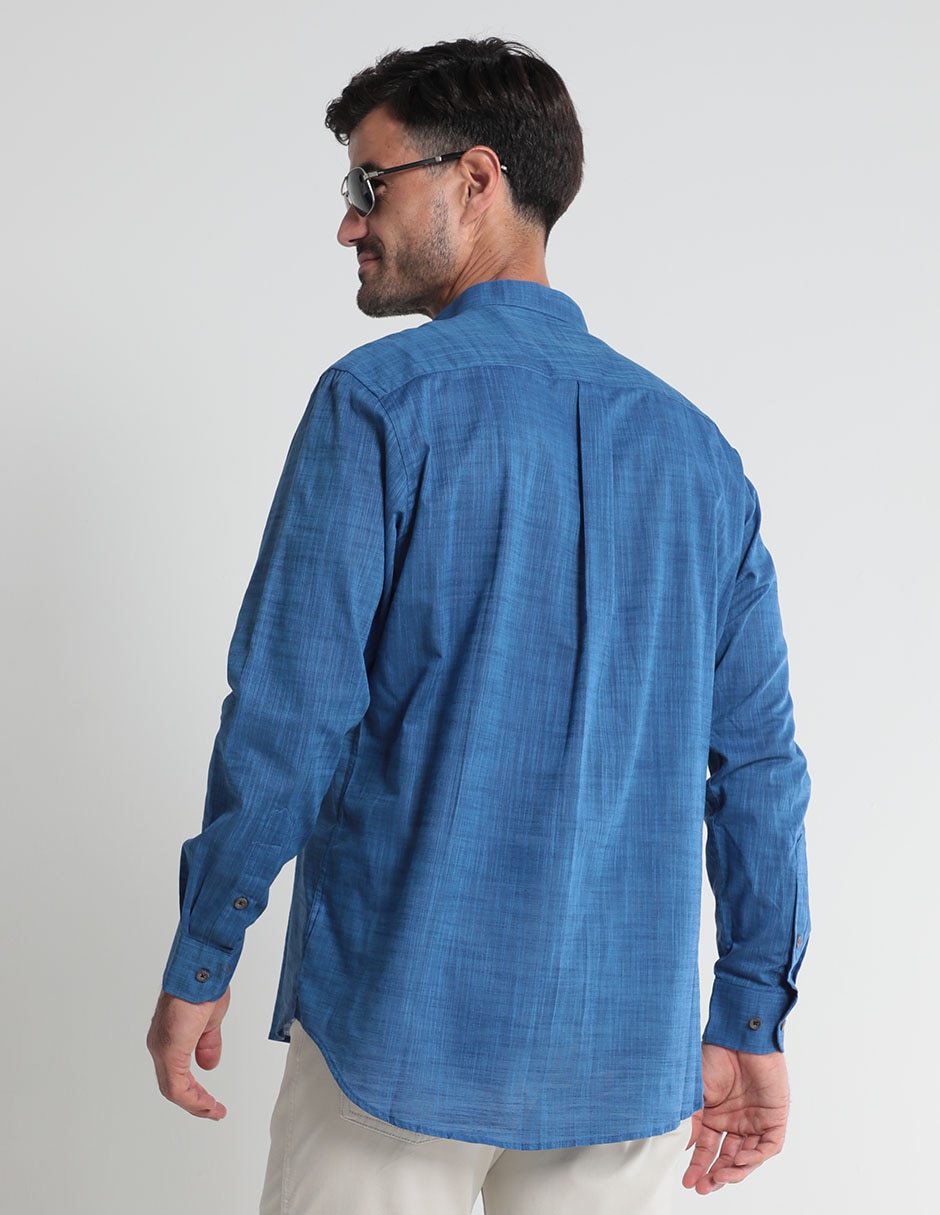 Camisa casual de algodón manga larga para hombre 2