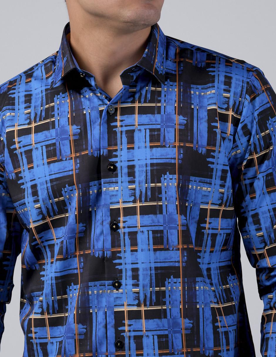 Camisa casual manga larga para hombre 2