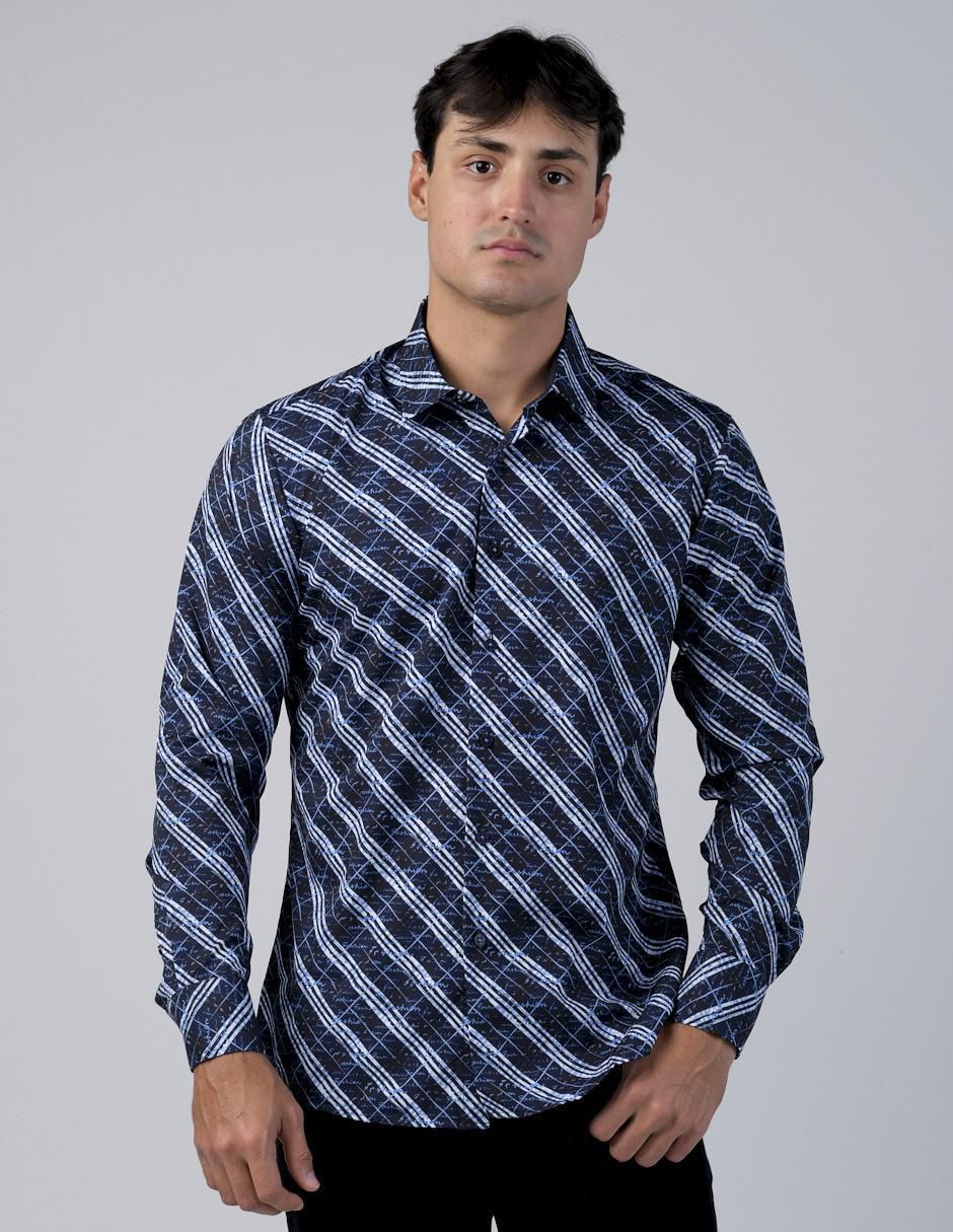 Camisa casual manga larga para hombre