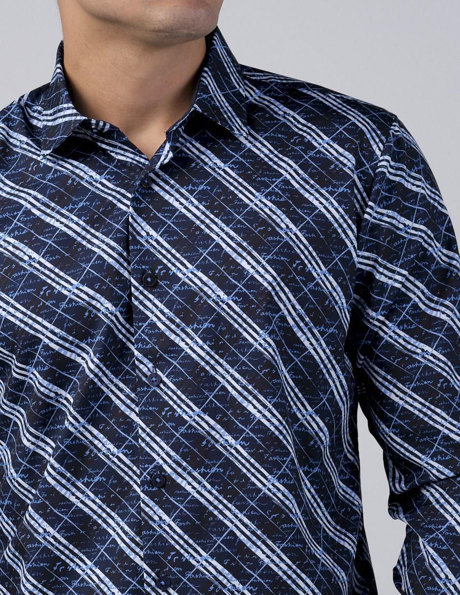 Camisa casual manga larga para hombre 2