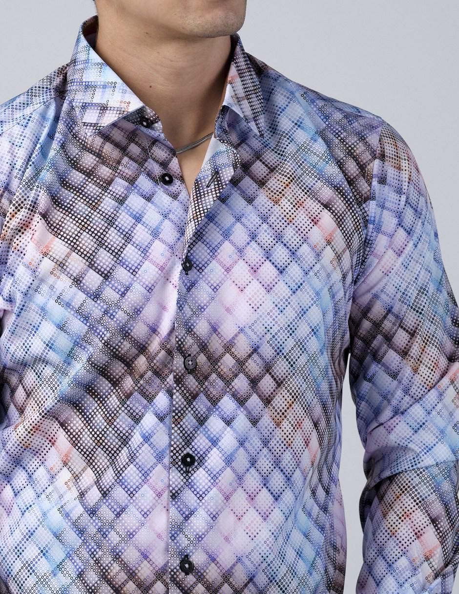 Camisa casual manga larga para hombre 2